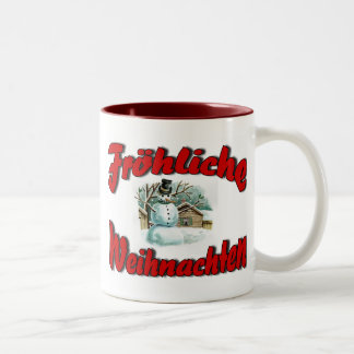 Fröhliche Weihnachten Two-Tone Coffee Mug