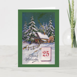 "Frohliche Weihnachten" Vintage German Holiday Card