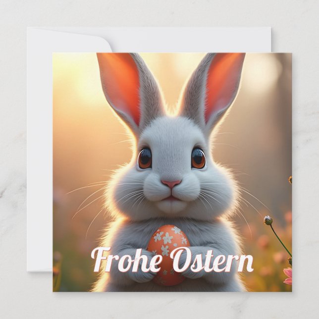 Fröhlicher Osterhase im Zauber des Frühlings (Front)