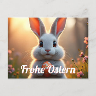 Fröhlicher Osterhase im Zauber des Frühlings Holiday Postcard