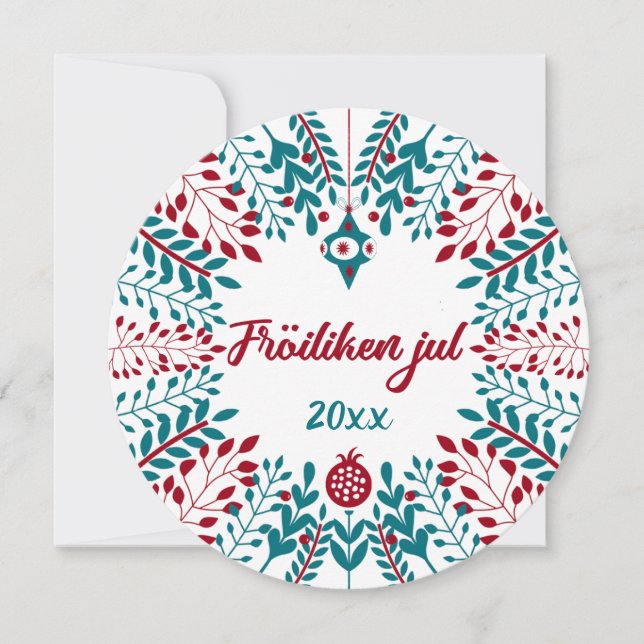 Fröiliken jul, North Frisian Merry Christmas Holiday Card (Front)