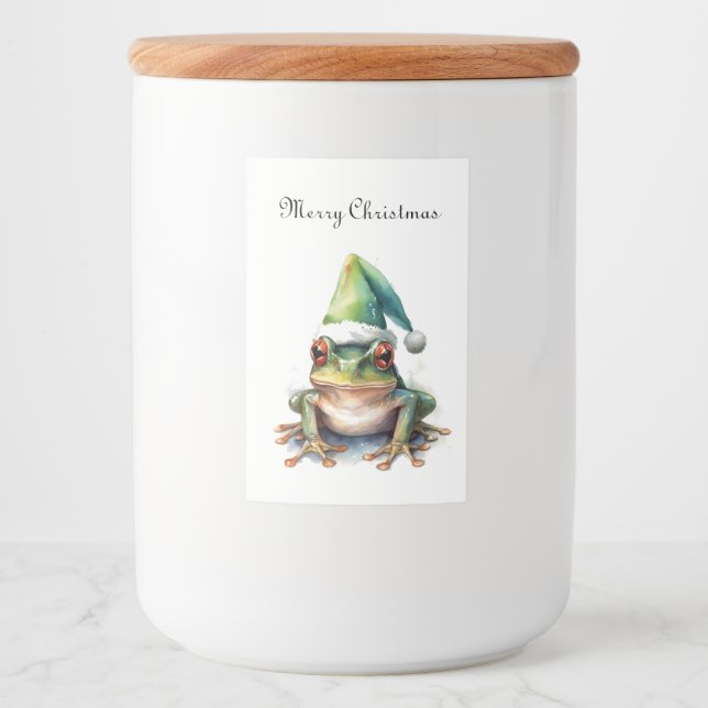 Frolic Christmas Frog, custom Food Label (Front)