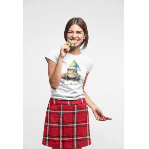 Frolic Christmas Frog, custom T-Shirt
