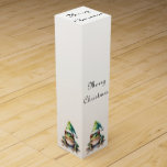 Frolic Christmas Frog, custom Wine Box<br><div class="desc">Present your favourite vintage with an extra dash of holiday charm using our delightful "Frolic Christmas Frog" customisable wine box! This elegant box features a joyful watercolor green tree frog, merrily adorned in a festive green Santa hat, ready to leap into your gift-giving. It's the perfect way to elevate a...</div>