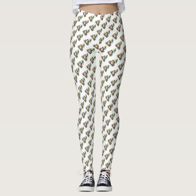 Frolic Christmas Frog  Leggings (Front)