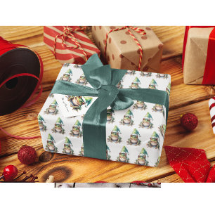 Frolic Christmas Frog  Wrapping Paper
