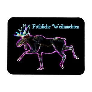 Froliche Weihnachten - Electric Moose Magnet