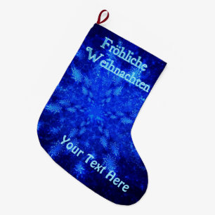 Froliche Weihnachten - Snowburst Large Christmas Stocking