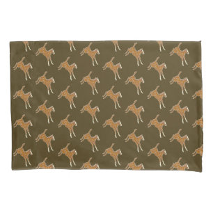 Frolicking Horse Foal - transparent multi-colour. Pillowcase