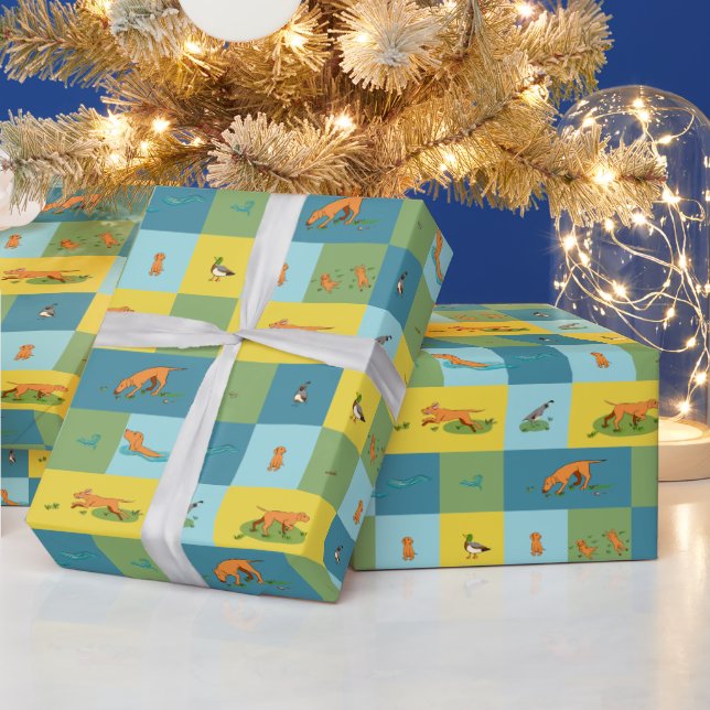 Frolicking Vizslas Wrapping Paper (Holidays)