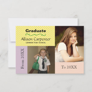 From 20XX To 20XX 2 Photo - 3x5 Grad Announcement