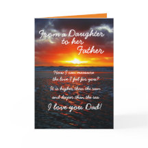 "FROM A DAUGHTER TO HER FATHER" GREETING CARD
