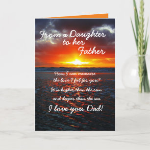 "FROM A DAUGHTER TO HER FATHER" GREETING CARD