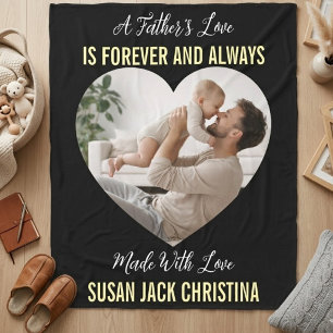 From a Father’s Love Personalized Photo  Fleece Blanket