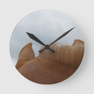 From a Horse's View, Horse Ears and Neck Round Clock