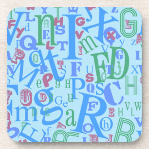 From A to Z Blue Coaster