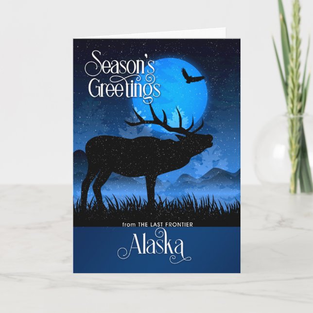 from Alaska Season's Greeting Woodland Moose Holiday Card (Front)