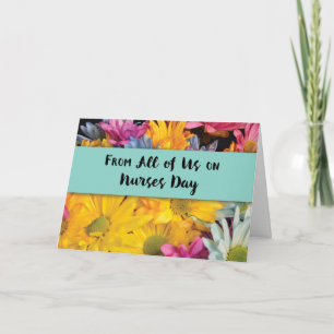 From All of Us Nurses Day Thanks Gerbera Daisies Thank You Card