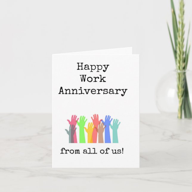 From All of Us, Work Anniversary Card (Front)