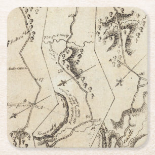 From Annapolis to New Kent Courthouse 74 Square Paper Coaster