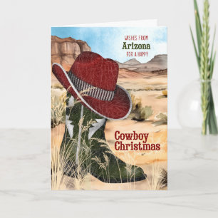 from Arizona Cowboy Christmas Western Boot Holiday Card