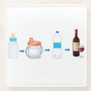 From baby bottle to wine bottle glass coaster