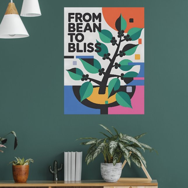 From Bean to Bliss Coffee Poster (Living Room 1)