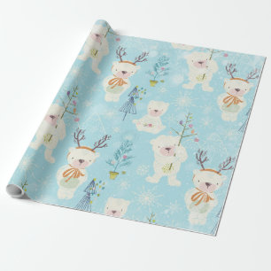 From Bears and Christmas-Xmas Pattern for Kids Wrapping Paper