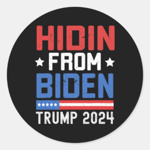 From Biden Kids Men Trump 2024 Funny Anti Joe Bide Classic Round Sticker