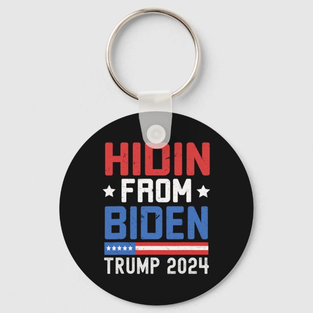 From Biden Kids Men Trump 2024 Funny Anti Joe Bide Key Ring (Front)
