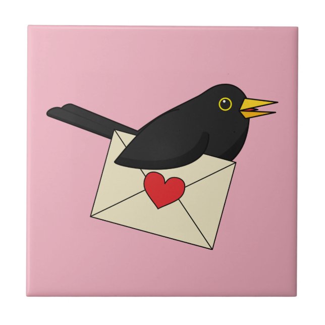 From Blackbird with Love Ceramic Tile (Front)