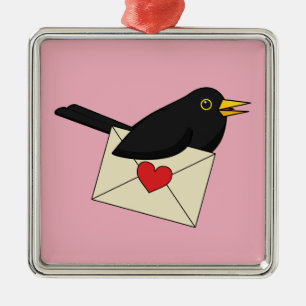 From Blackbird with Love Metal Ornament