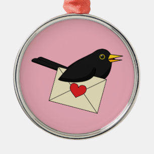 From Blackbird with Love Metal Ornament