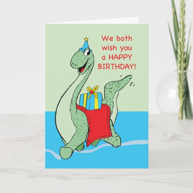 From Both Of Us, Boy, Birthday Dinosaur Card (Front)