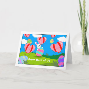 From Both of Us Easter with Hot Air Balloons Card