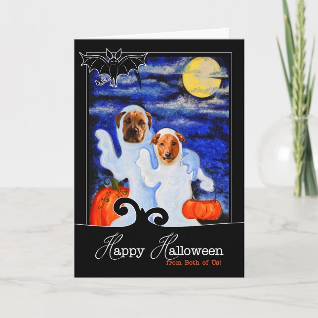 from Both of Us | Halloween | Funny Ghost Dogs Card (Front)