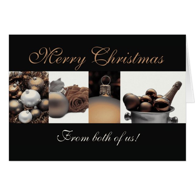 From both of us Merry Christmas sepia (Front Horizontal)