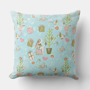 From Bunnies and Christmas-Xmas Pattern for Kids Cushion