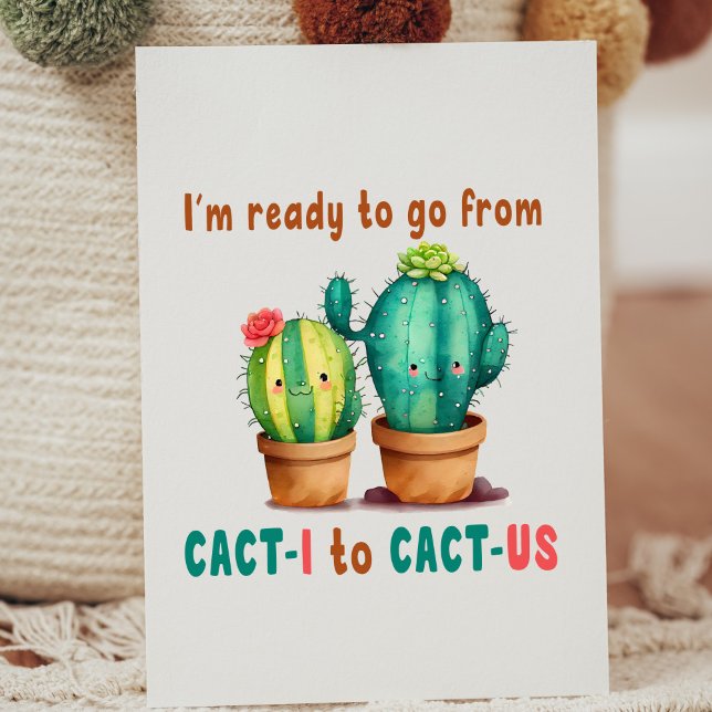 From cact-i to cat-us, cute Valentine  Invitation (Creator Uploaded)