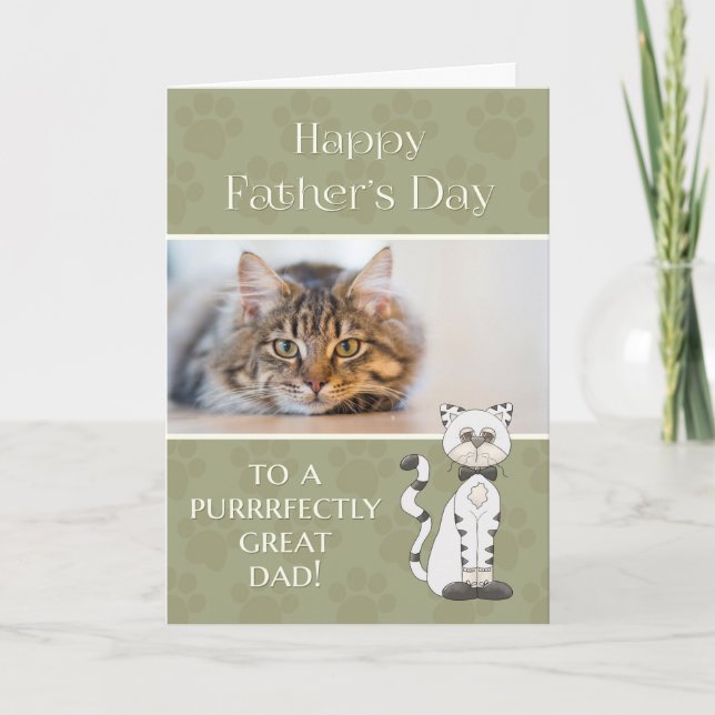 From Cat on Father's Day custom photo Card (Front)