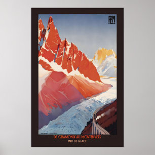 From Chamonix to Montenvers France - Sea of Ice Poster