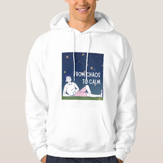 From Chaos to Calm – Emotional Healing Artwork Hoodie (Front)