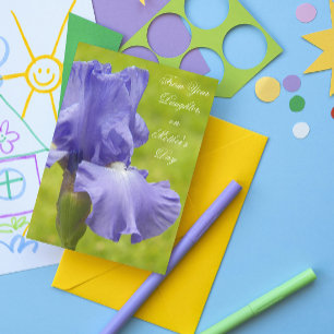 From Daughter Purple Iris Floral Mother's Day Card