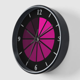 From Day To Night With Hot Pink Clock Art