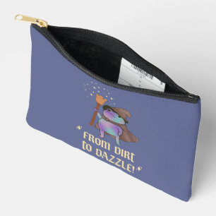 From Dirt to Dazzle Funny Wizard Frog Witch Hat Accessory Pouch