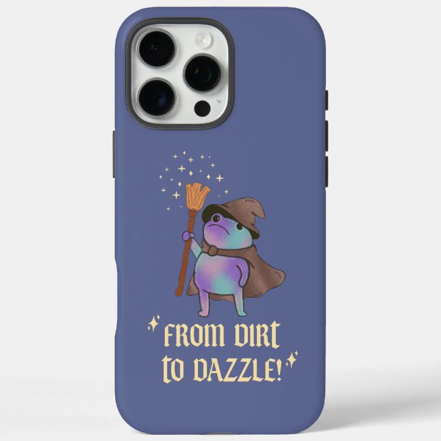 From Dirt to Dazzle Funny Wizard Frog Witch Hat  Case-Mate iPhone Case (Back)
