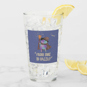 From Dirt to Dazzle Funny Wizard Frog Witch Hat  Glass