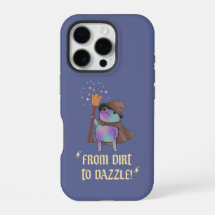 From Dirt to Dazzle Funny Wizard Frog Witch Hat  iPhone 16 Pro Case