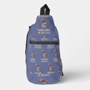 From Dirt to Dazzle Funny Wizard Frog Witch Hat Sling Bag