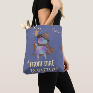 From Dirt to Dazzle Funny Wizard Frog Witch Hat Tote Bag